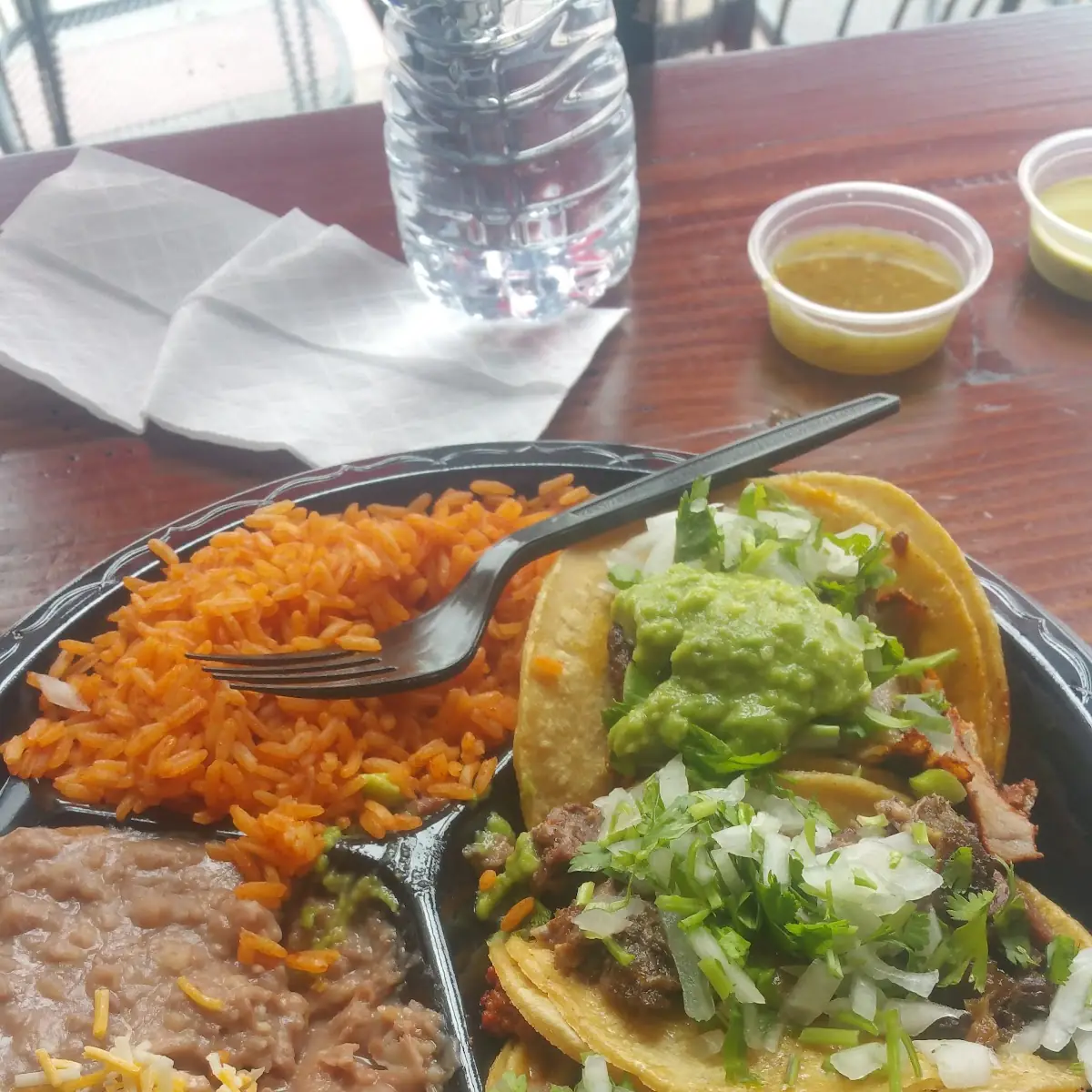 Tacos with Rice & Beans