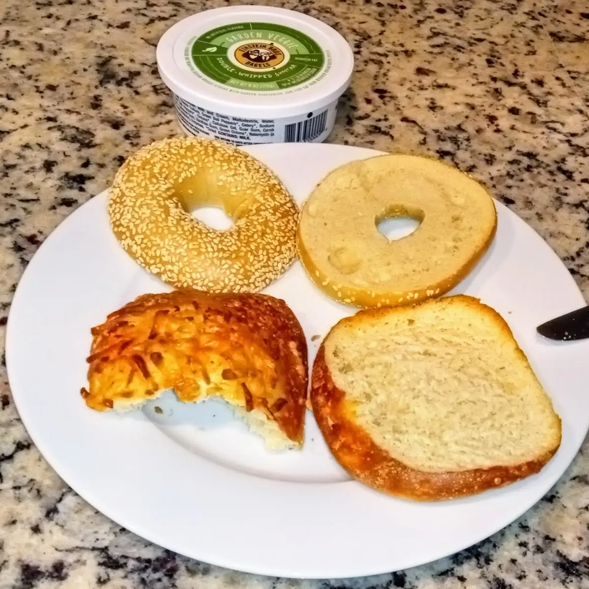 Sesame Bagel and Cheese Bagel