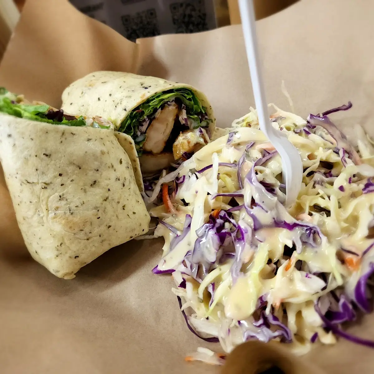 Black Bean Hummus Wrap