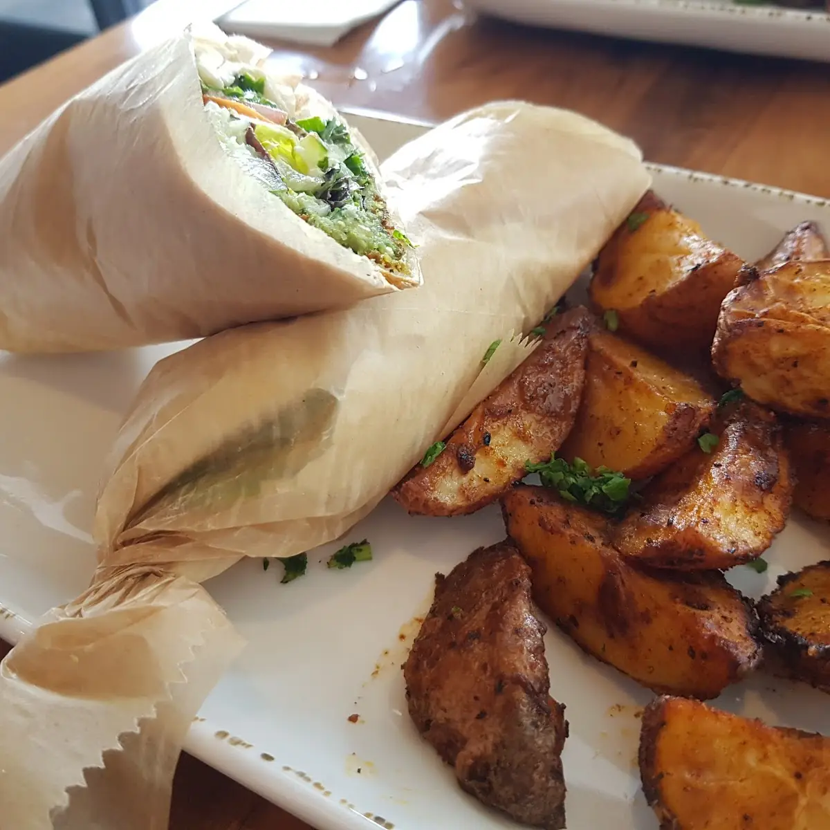 Falafel Sandwich with Potatoes