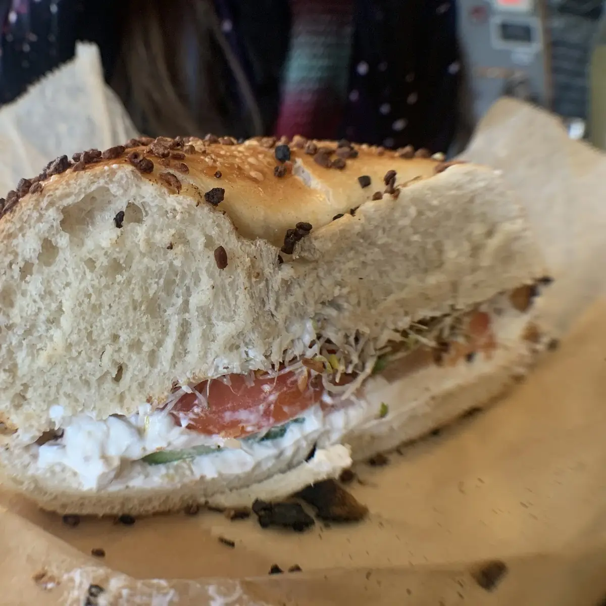 Wow Vegan Cream Cheese on Bagel