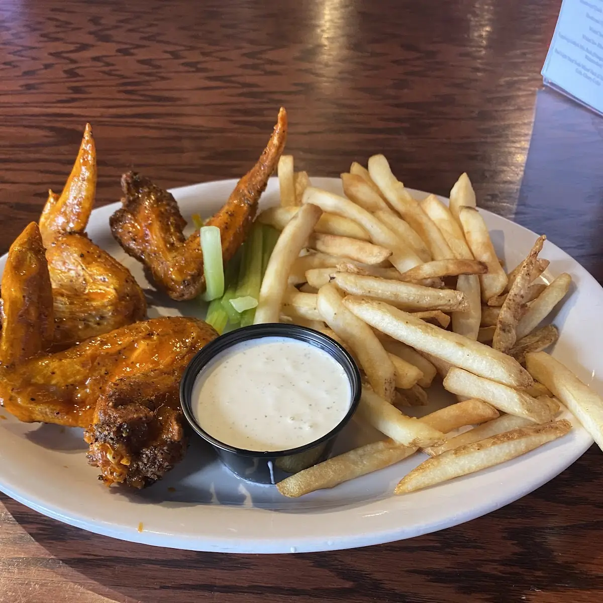 Chicken Wings and Fries