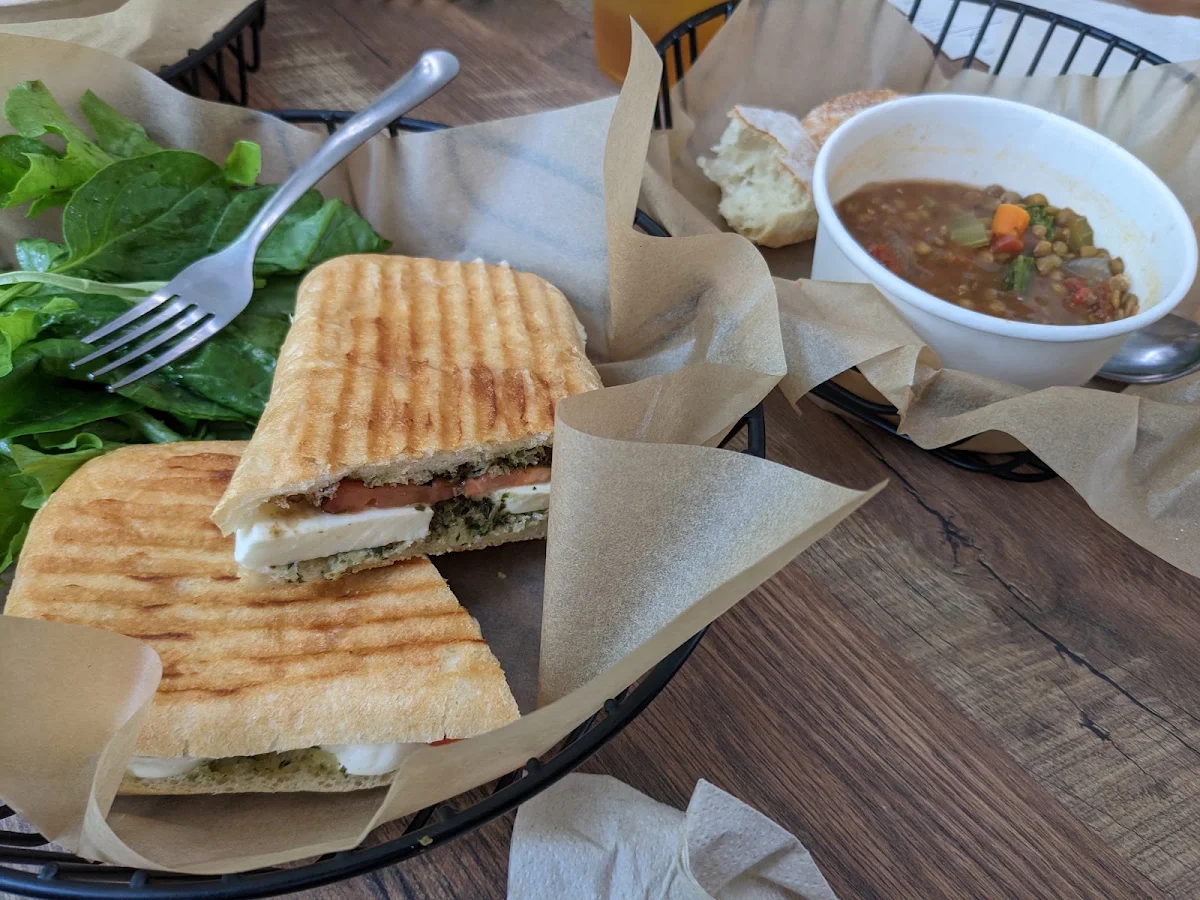 Caprese Panini Lentil Soup