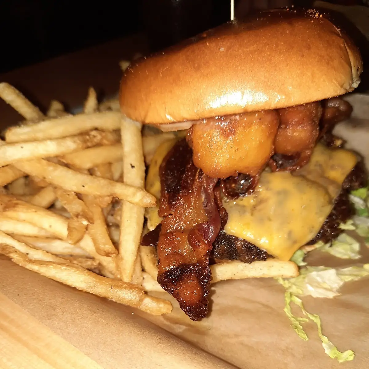 Bacon Cheese Curd Burger