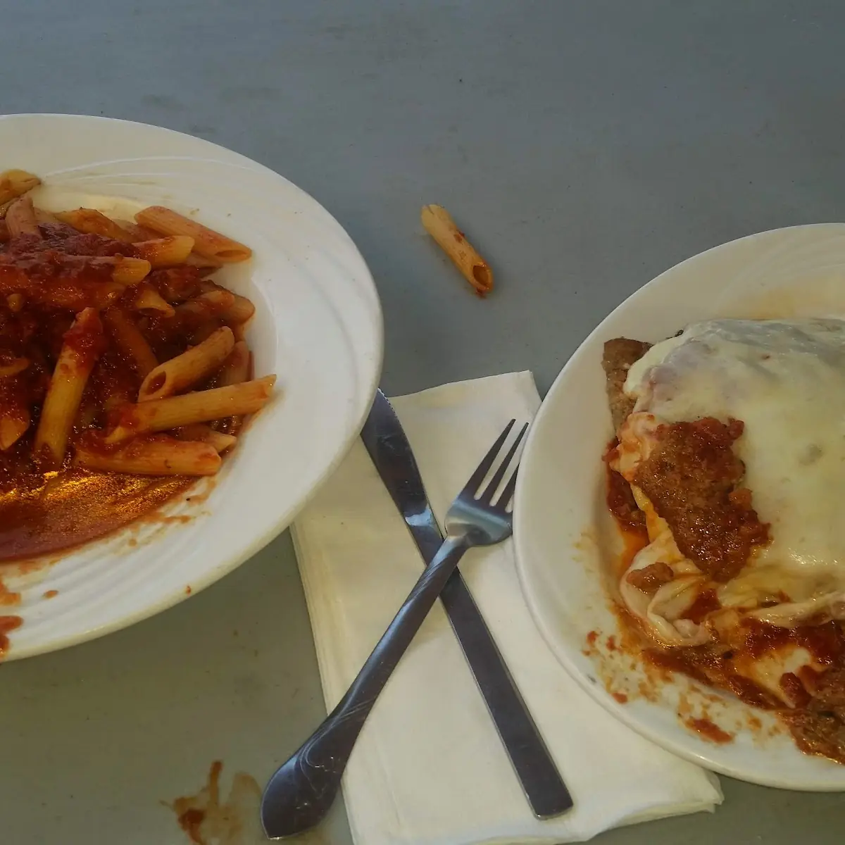 Eggplant Parmesan and Penne