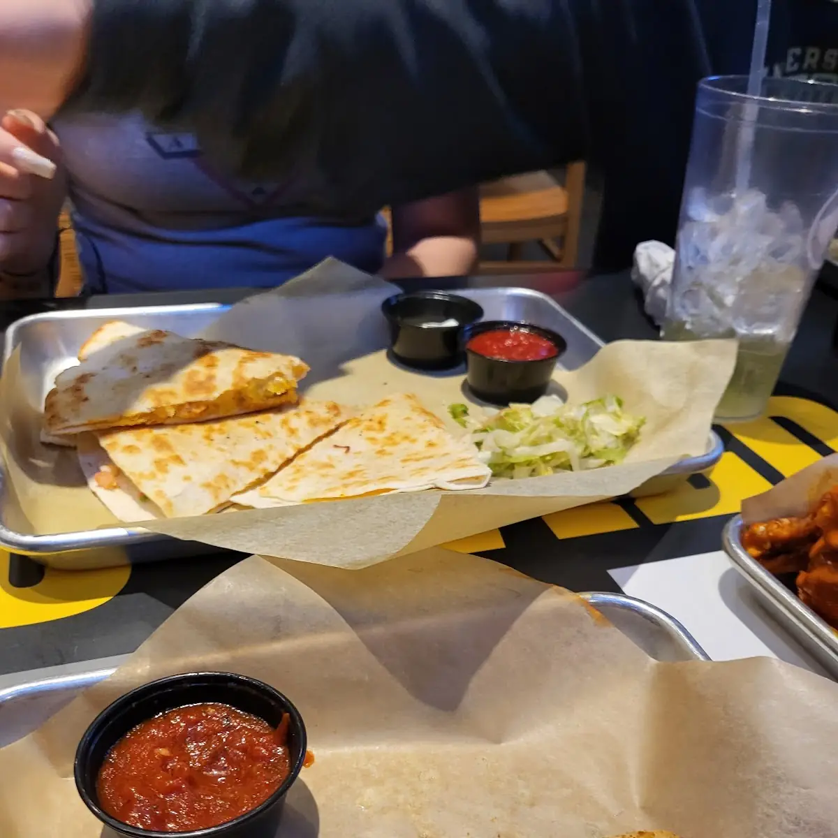 Mozzarella Sticks and Chicken Quesadilla