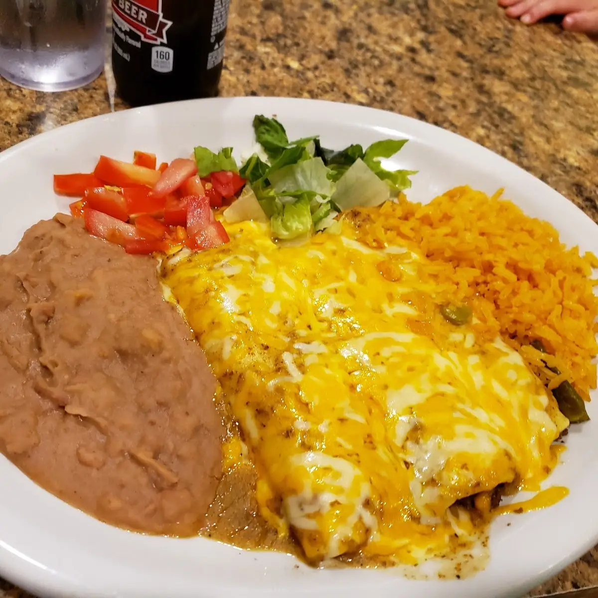 Cream Cheese Enchiladas Plate