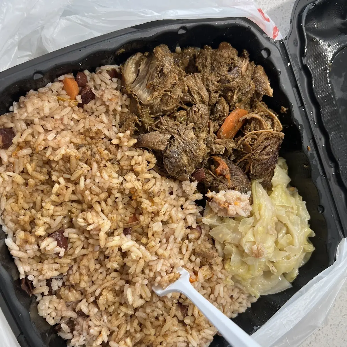 Stew Chicken w Rice and Peas Rice