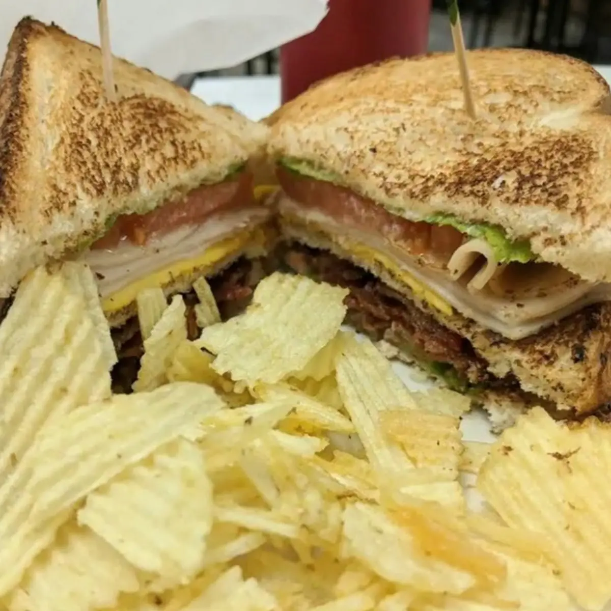 Club Sandwich and Chips