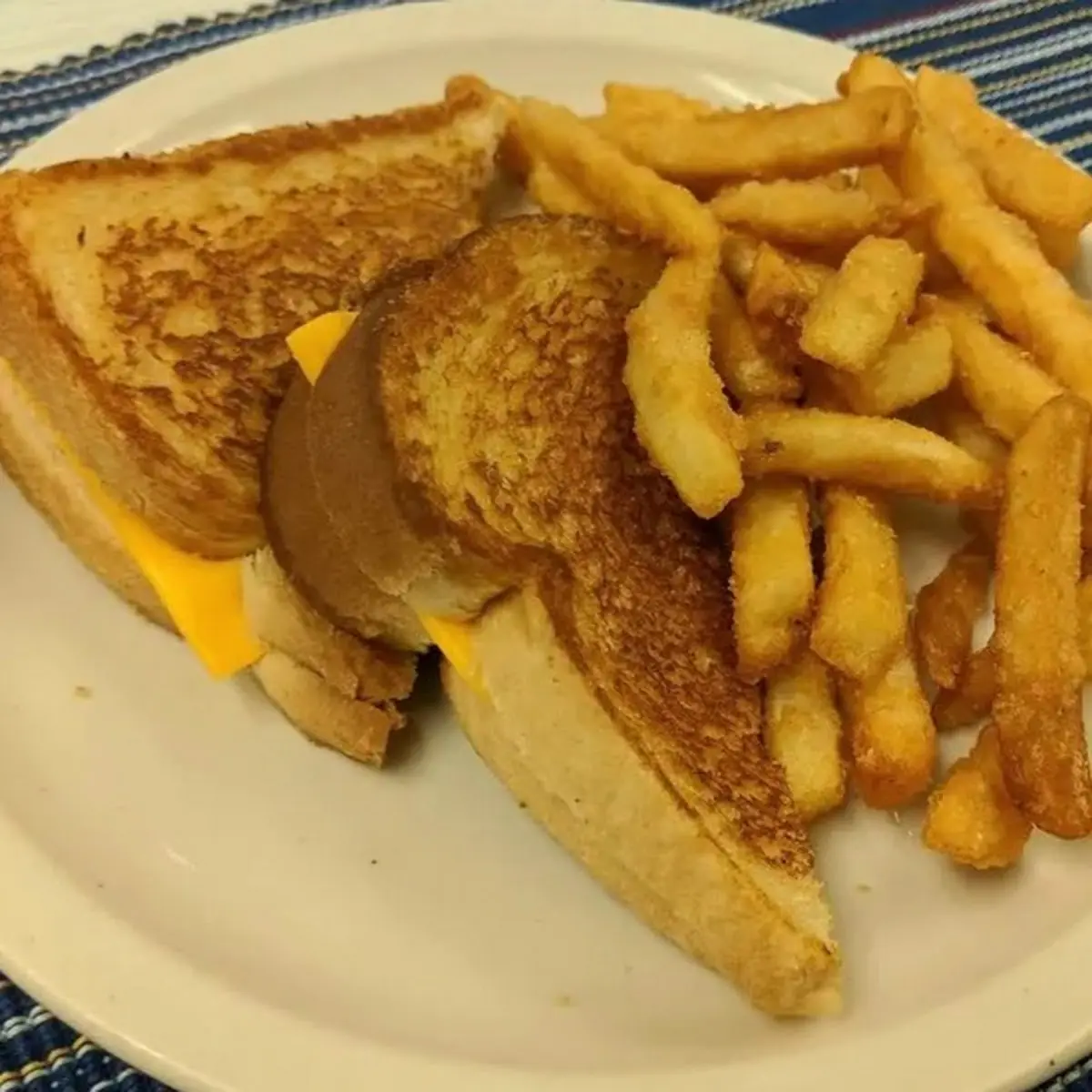 Toasted Cheese Sandwich and Fries