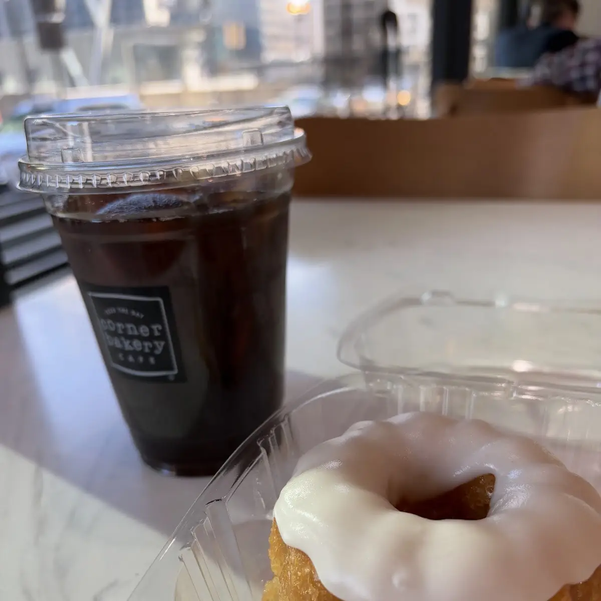 Ice Coffee and Donut