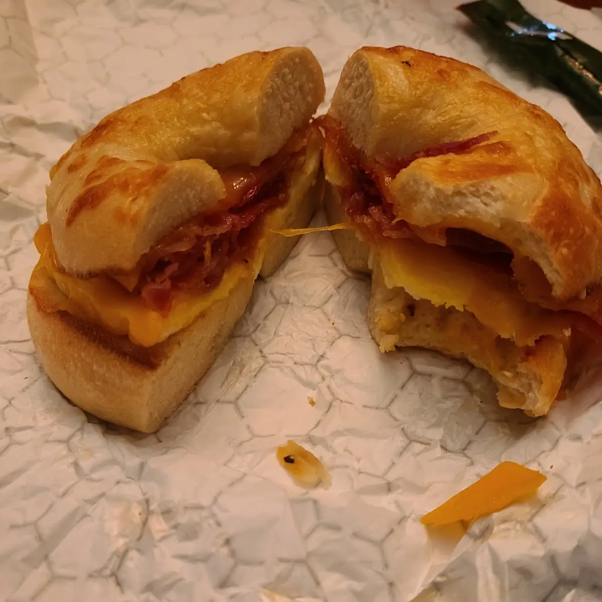 Bacon Egg and Cheese Asiago Bagel