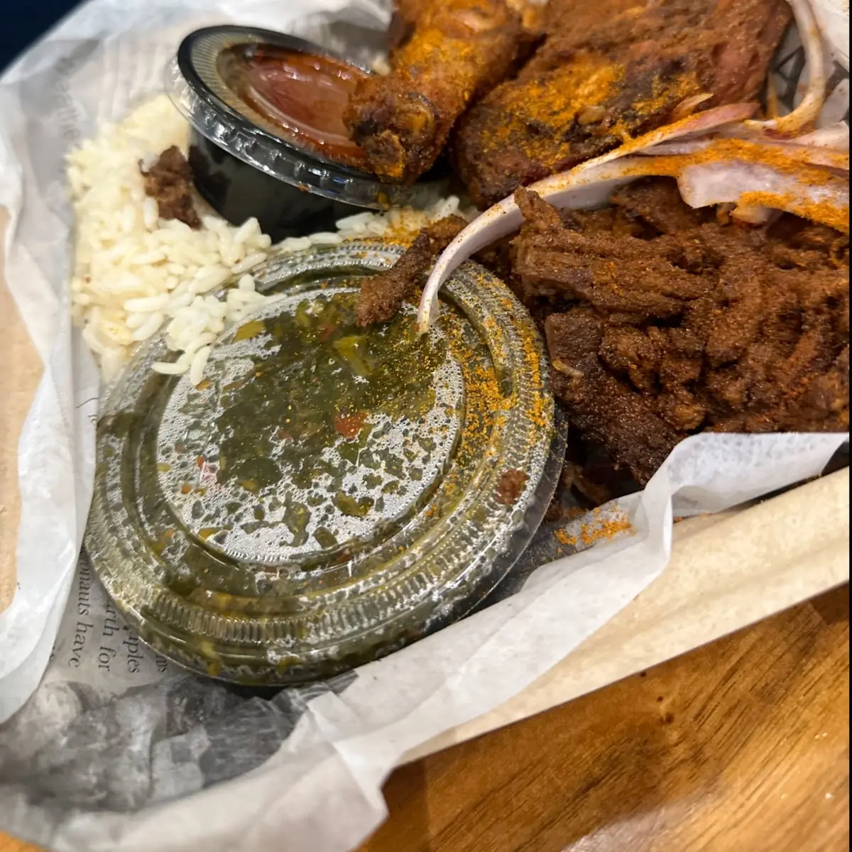 White Rice and Stew Chicken