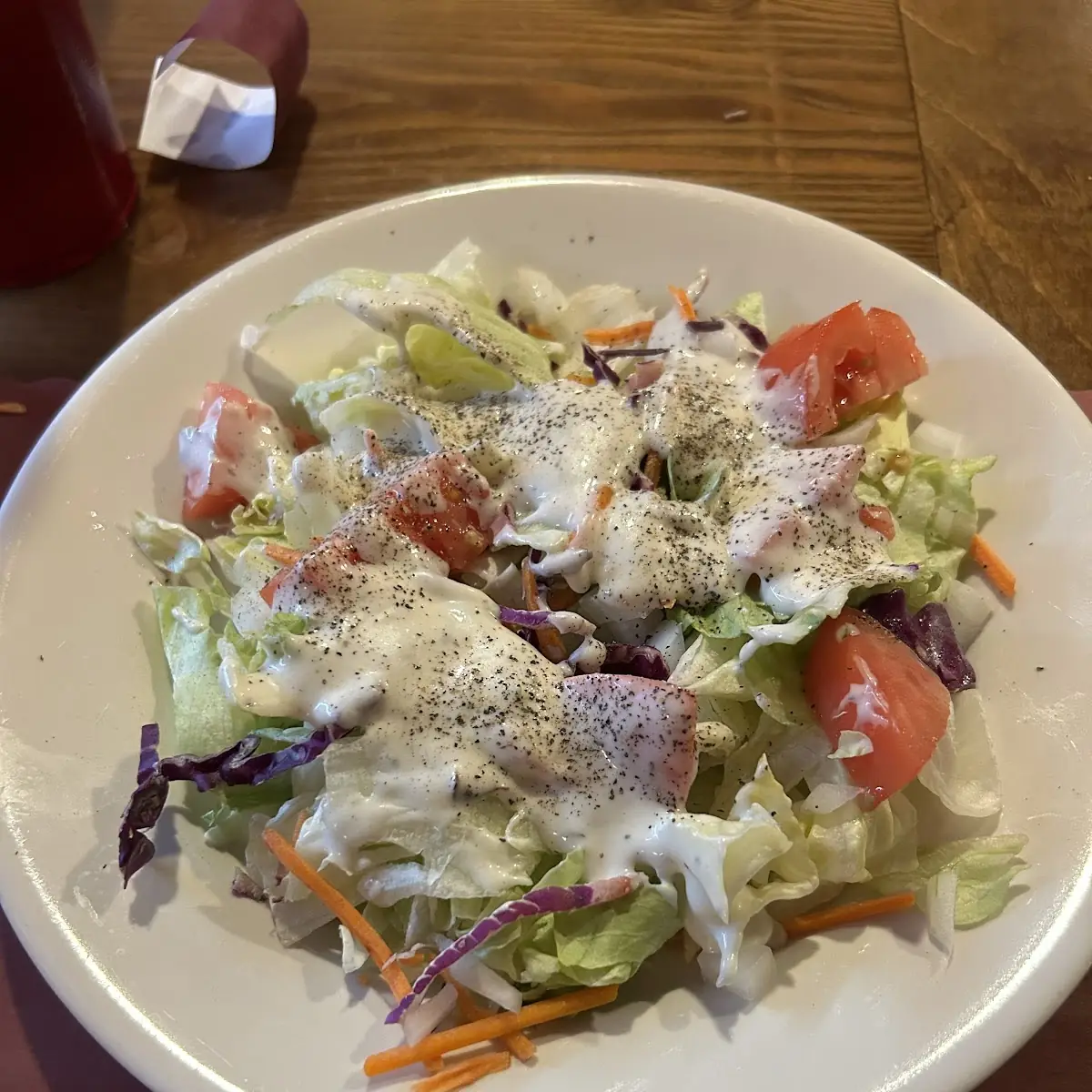 Side Salad with Ranch Dressing