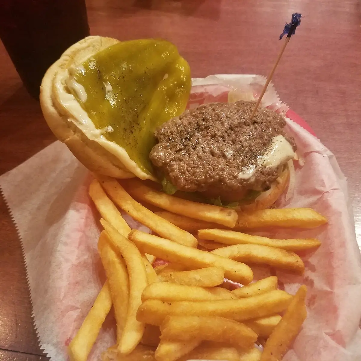 Green Chile Cheese Burger