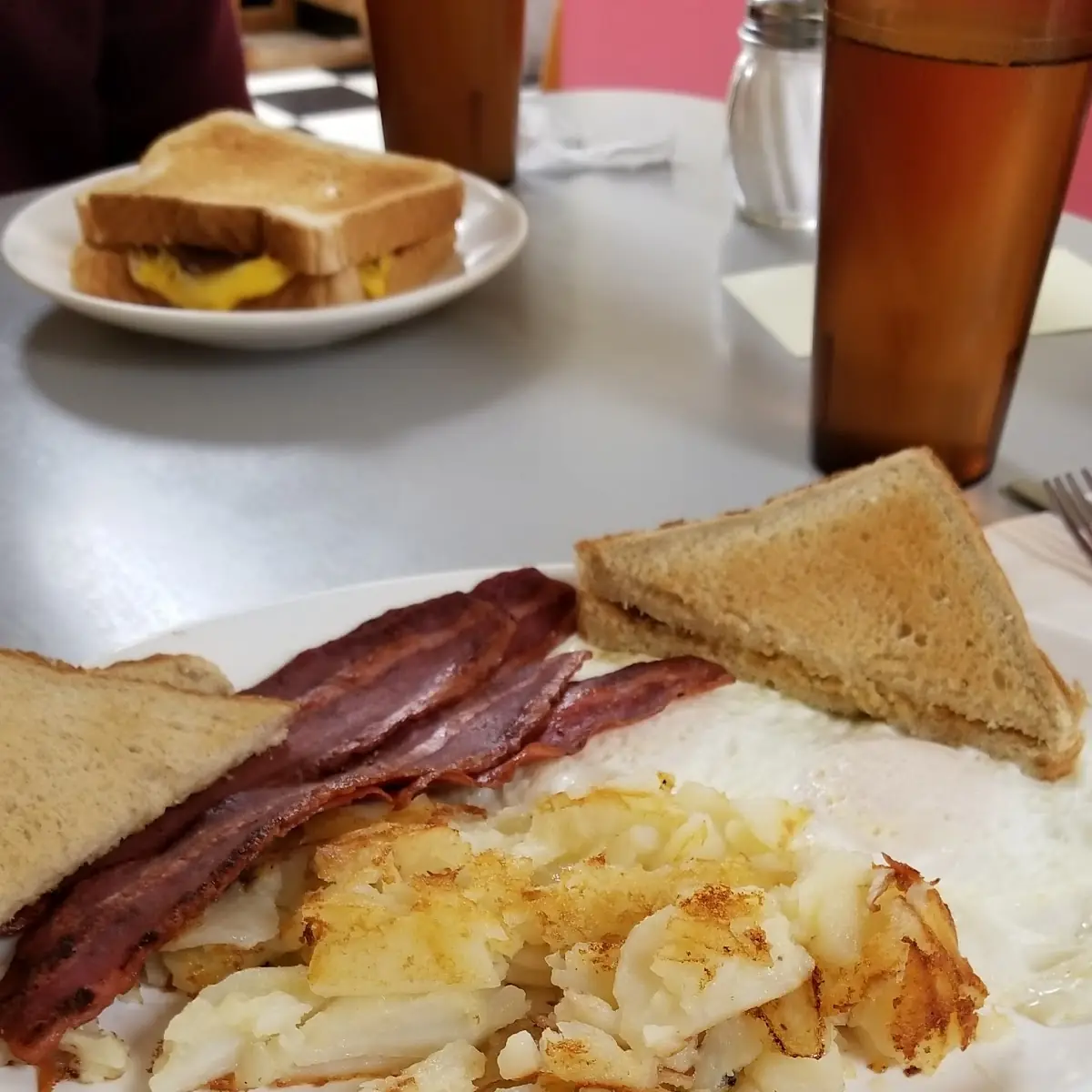 Bacon Sausage Scrapple Ham Egg Cheese
