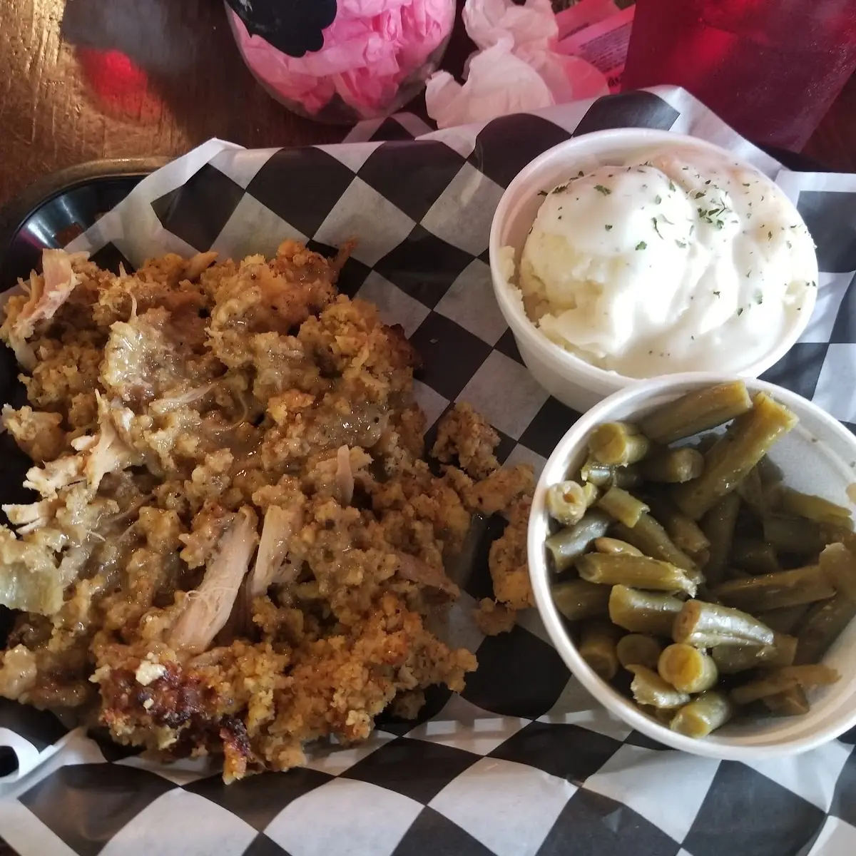 Turkey & Dressing Mashed Potatoes & Green Beans