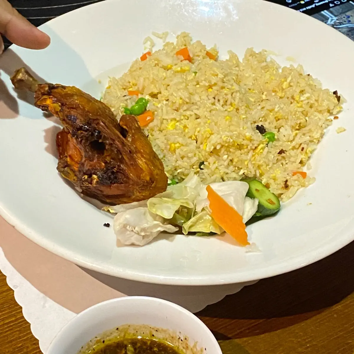 Fried Rice with Roasted Chicken