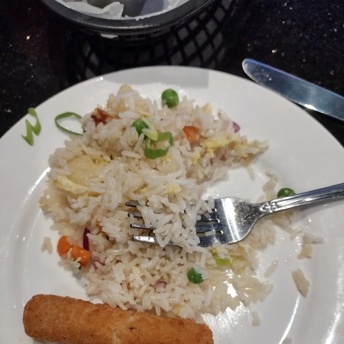 Pineapple Rice with Cheese Sticks
