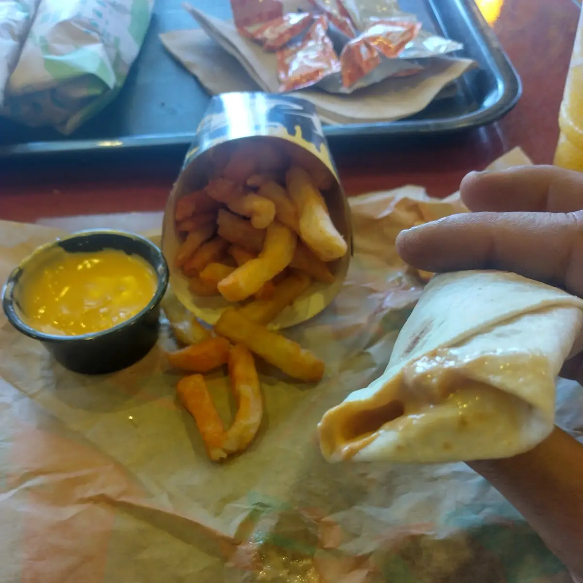 Chipotle Chicken Melt & Nacho Fries with Cheese