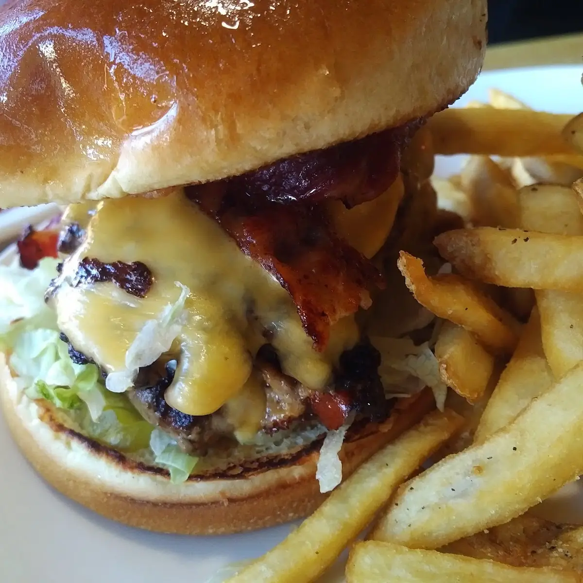 Double Cheeseburger with Garlic Sauce and Add-On Bacon