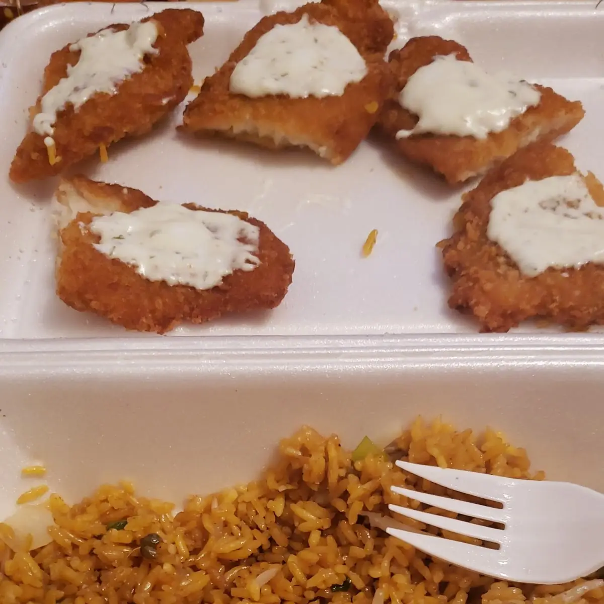 Fried Fish and Pork Fried Rice