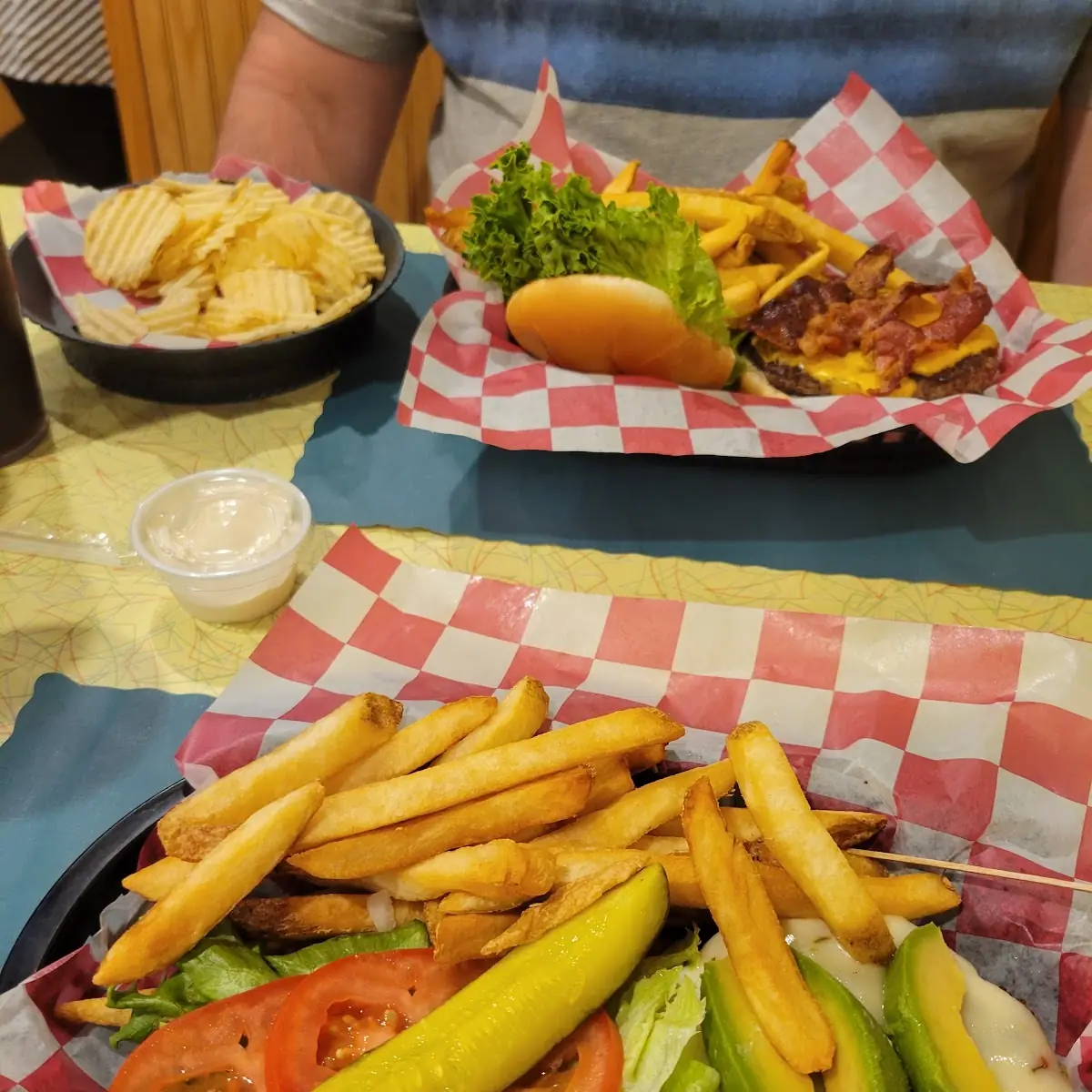 Avocado Burger and Bacon Cheeseburger