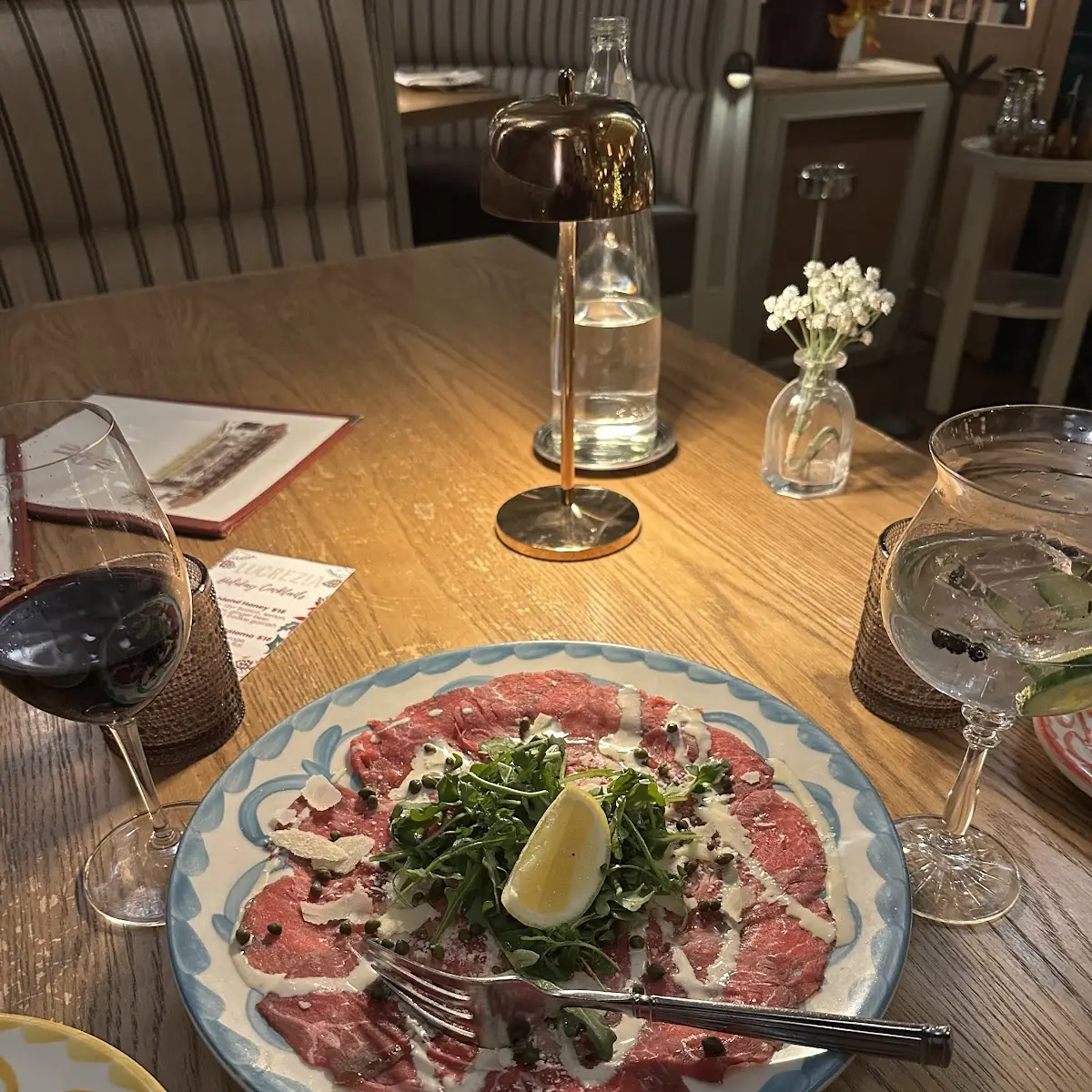 Beef Carpaccio with Arugula Salad
