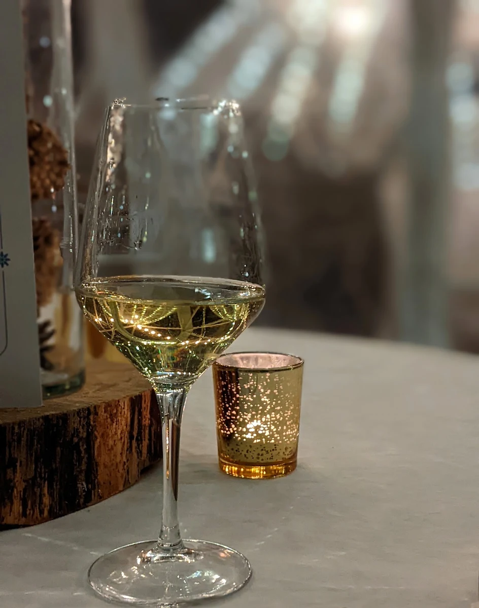 Glass of Chardonnay, Cabin