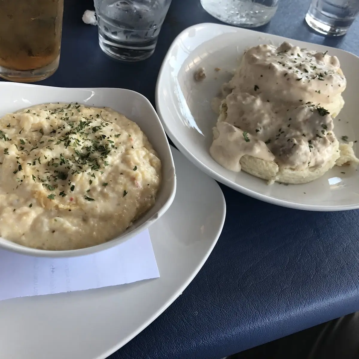 Biscuits and Gravy Cheese Grits