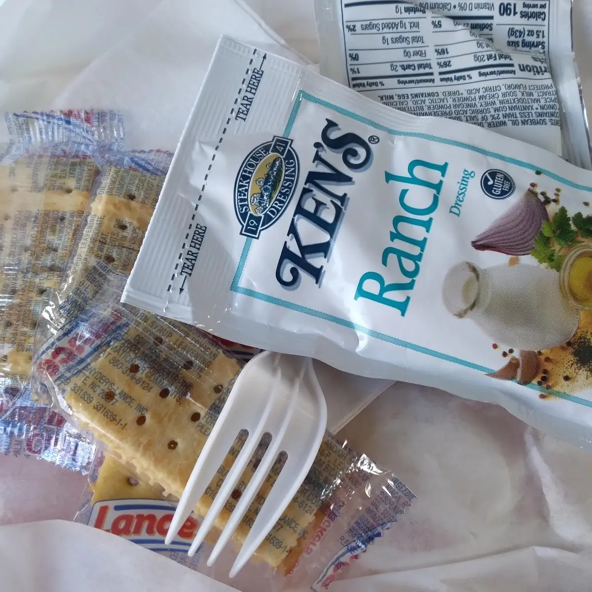 Chef Salad with Ranch and Crackers