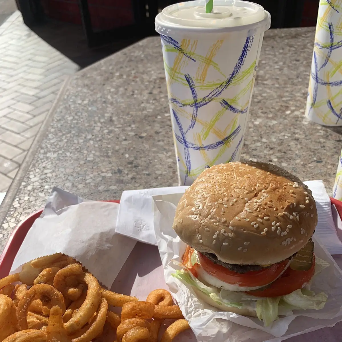 Steak Sandwich Combo with Curly Fries and Milkshake