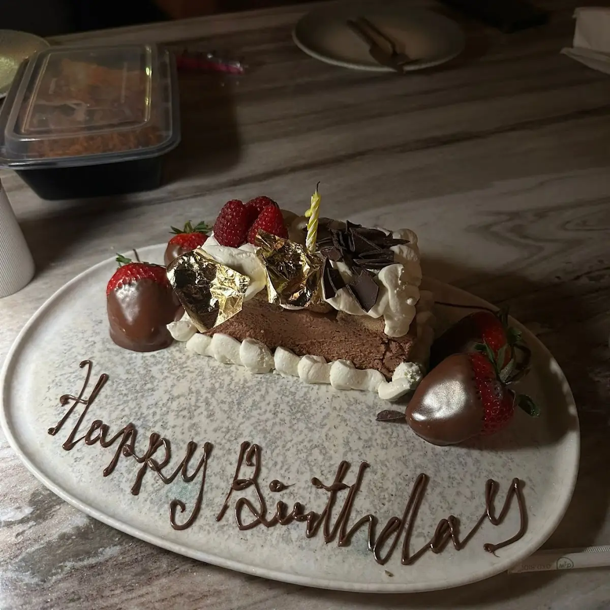 Chocolate Birthday Cake Slice