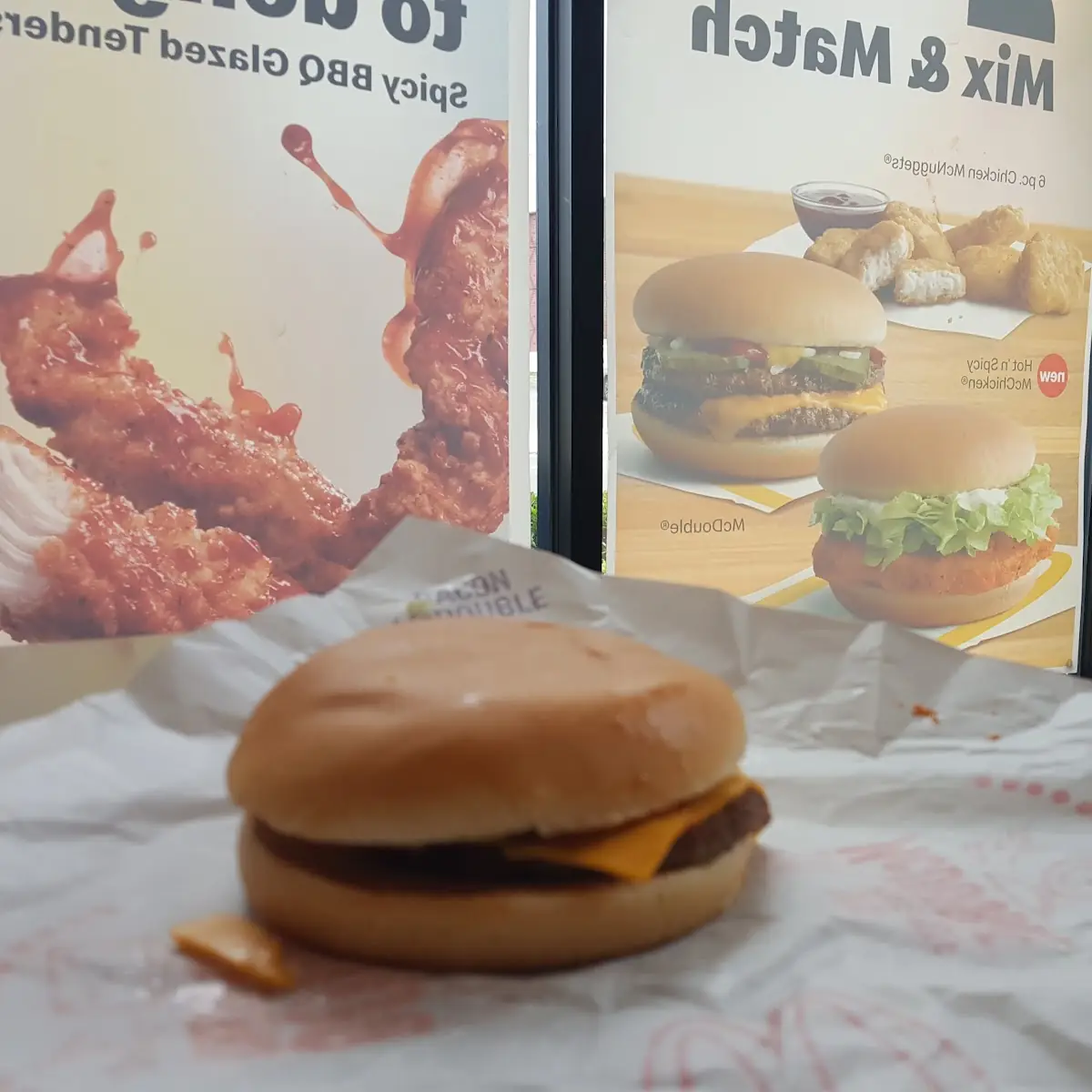 As You Can See the 2 Mcdoubles Are not the Same