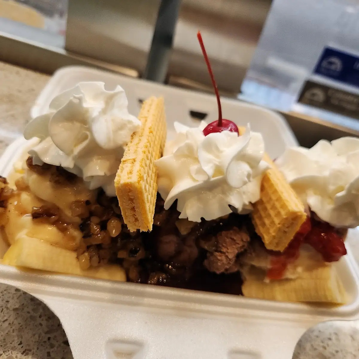 Banana Split Ice Cream Sundae Dessert