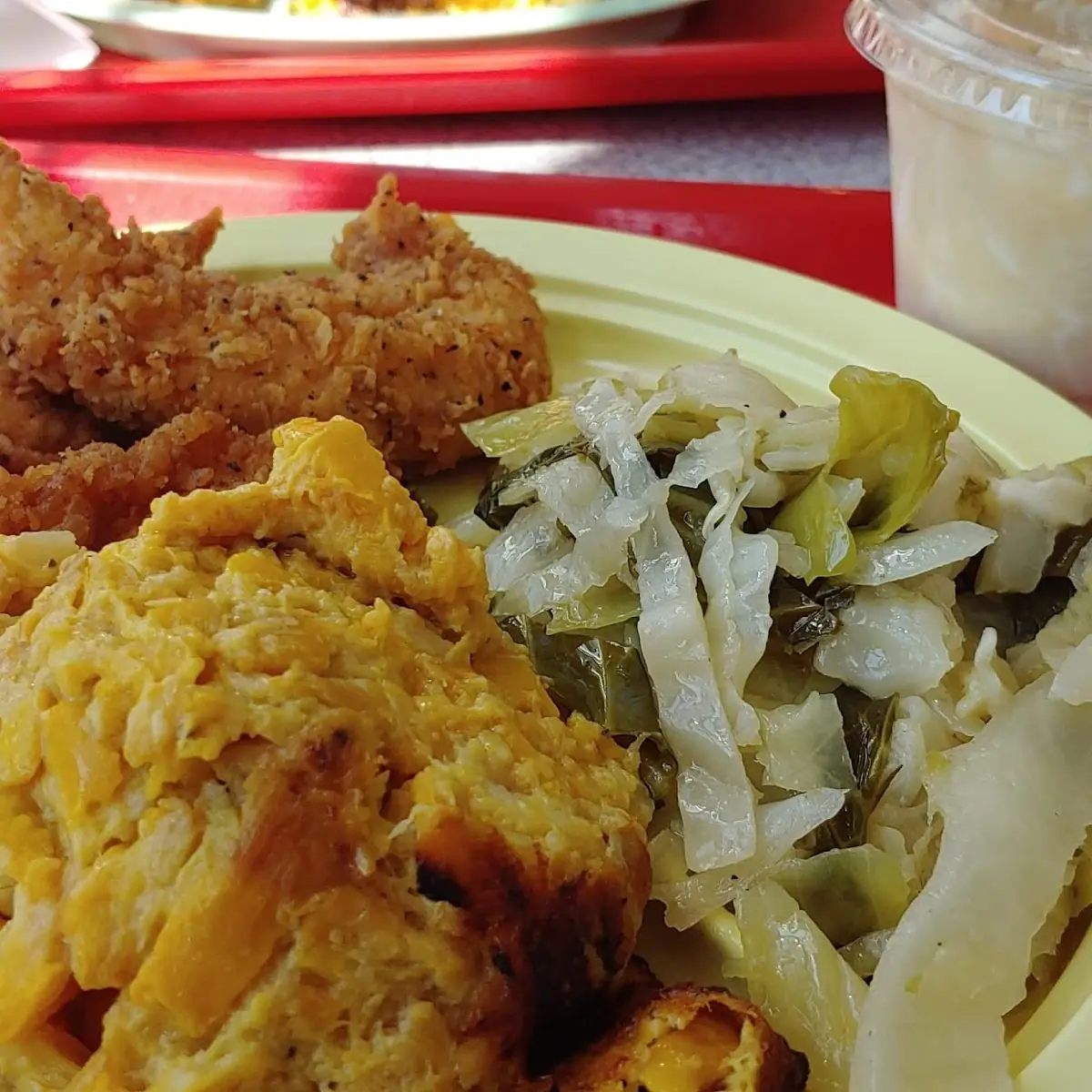 Chicken Tenders Squash Casserole & Cabbage