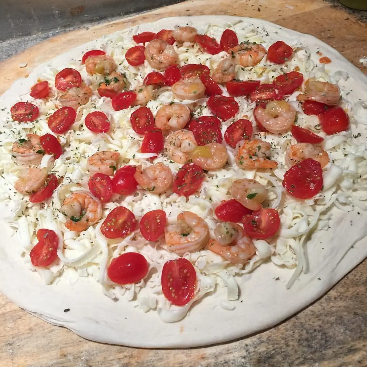 Shrimp Scampi Pizza