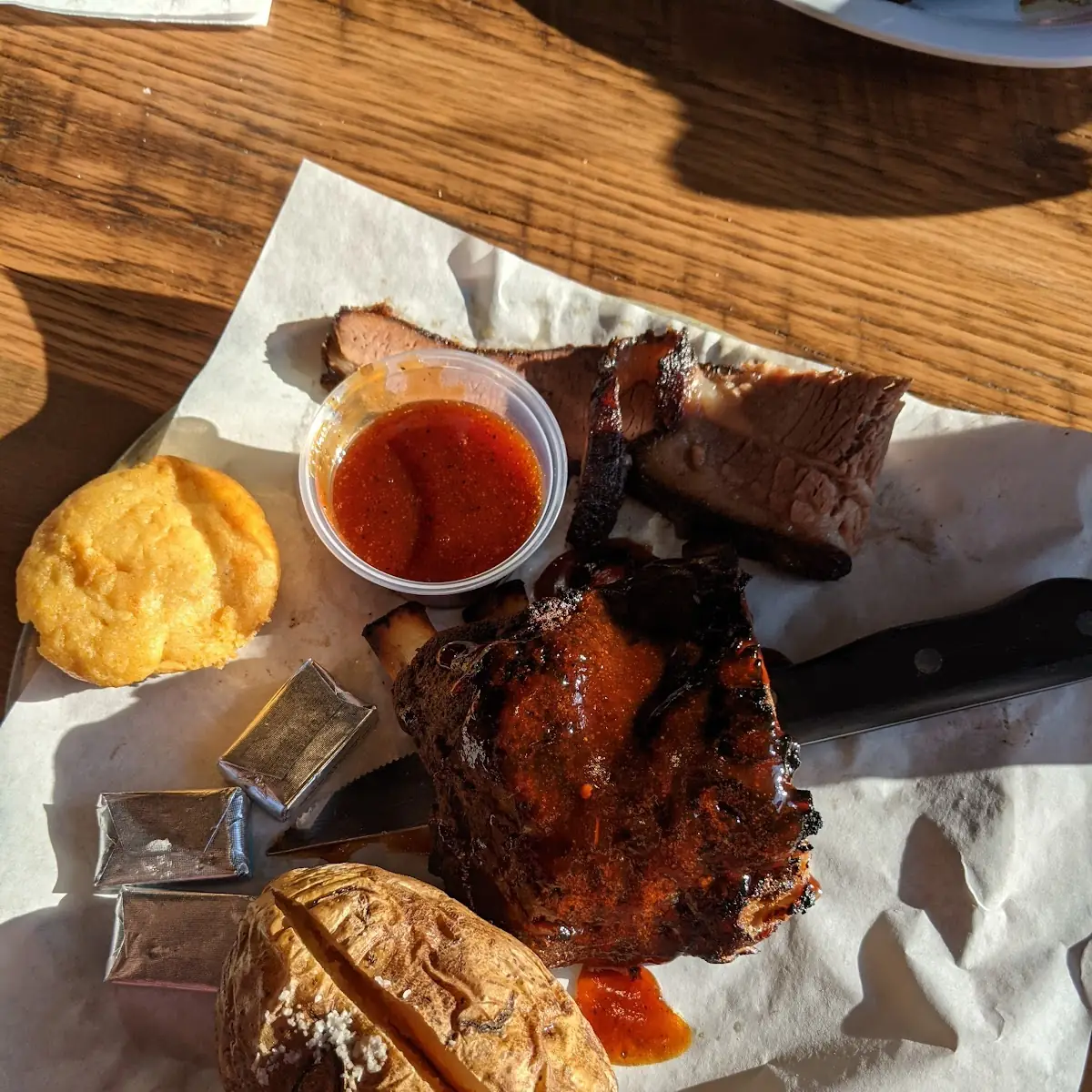 Brisket Ribs and Baked Potato