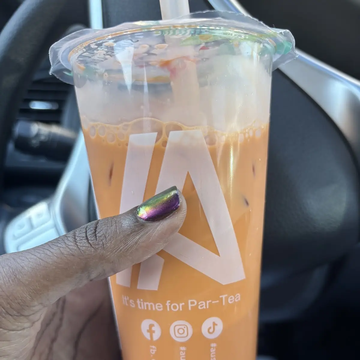 Thai Tea with Boba 50 Sugar