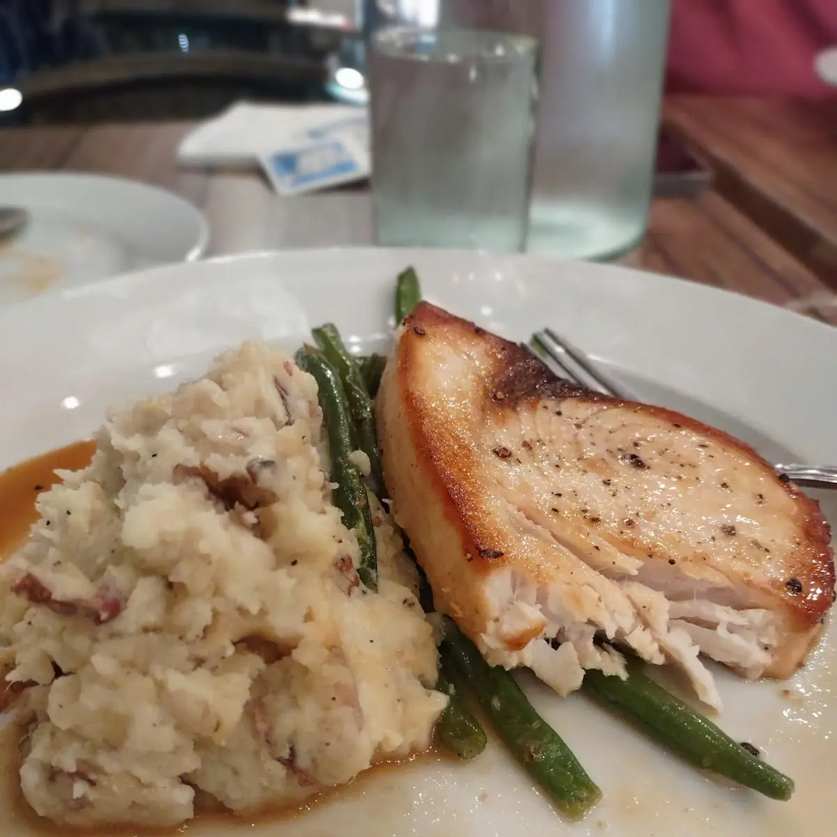 Swordfish Special Mashed Potatoes and Sautéed Green Beans