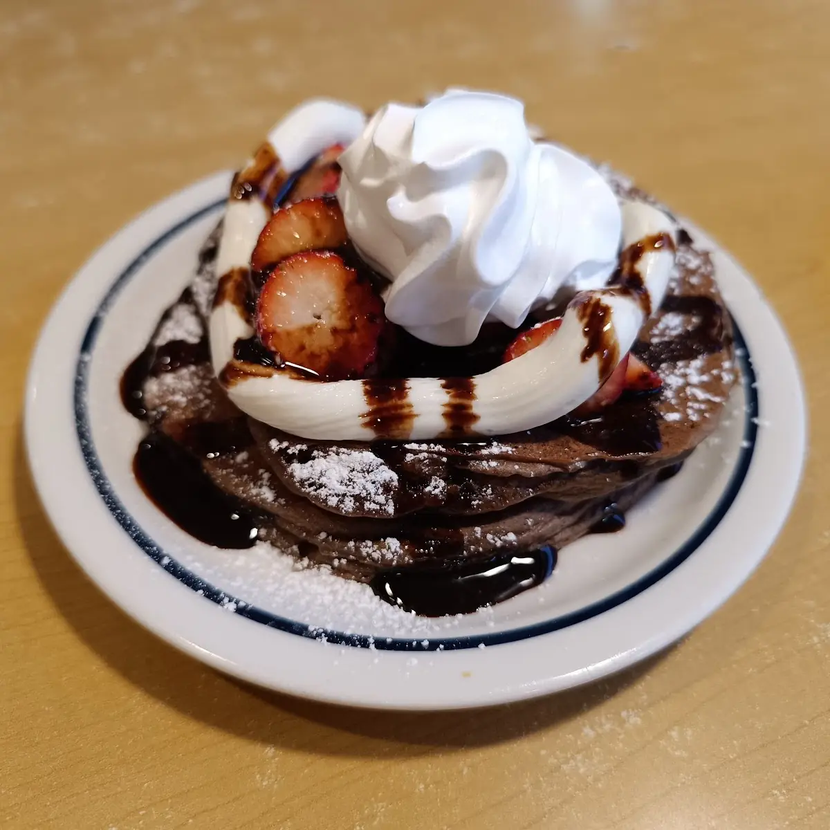 Belgian Dark Chocolate Mousse Pancakes