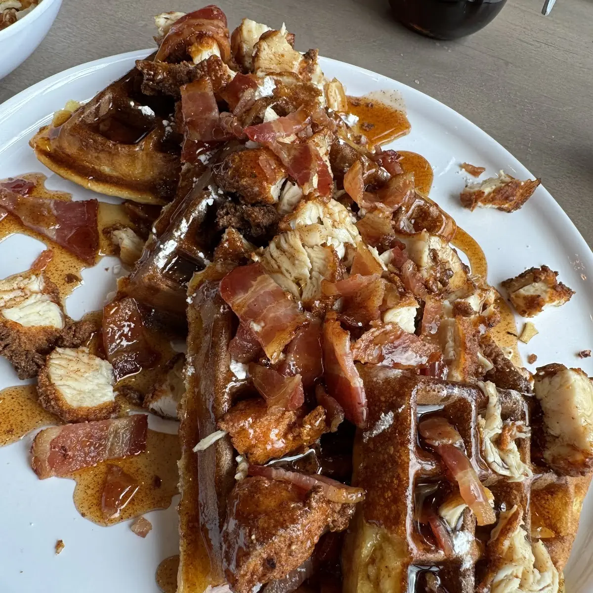 Chicken and Waffles with Hot Honey