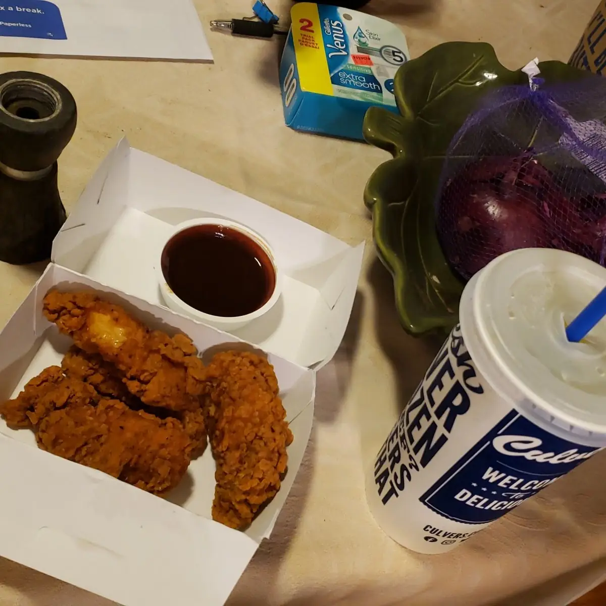 Buffalo Chicken Strip Basket and Cheese Curds