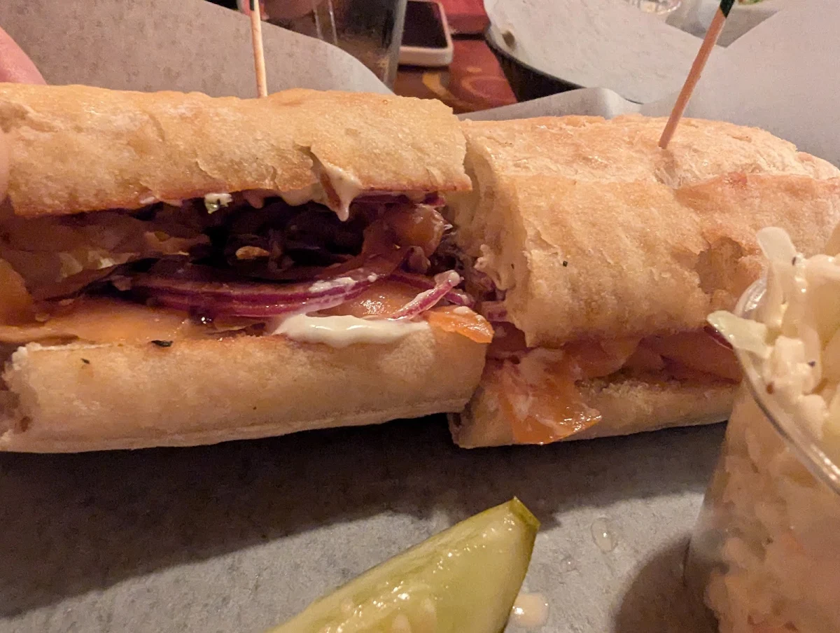 Smoked Salmon on Baguette