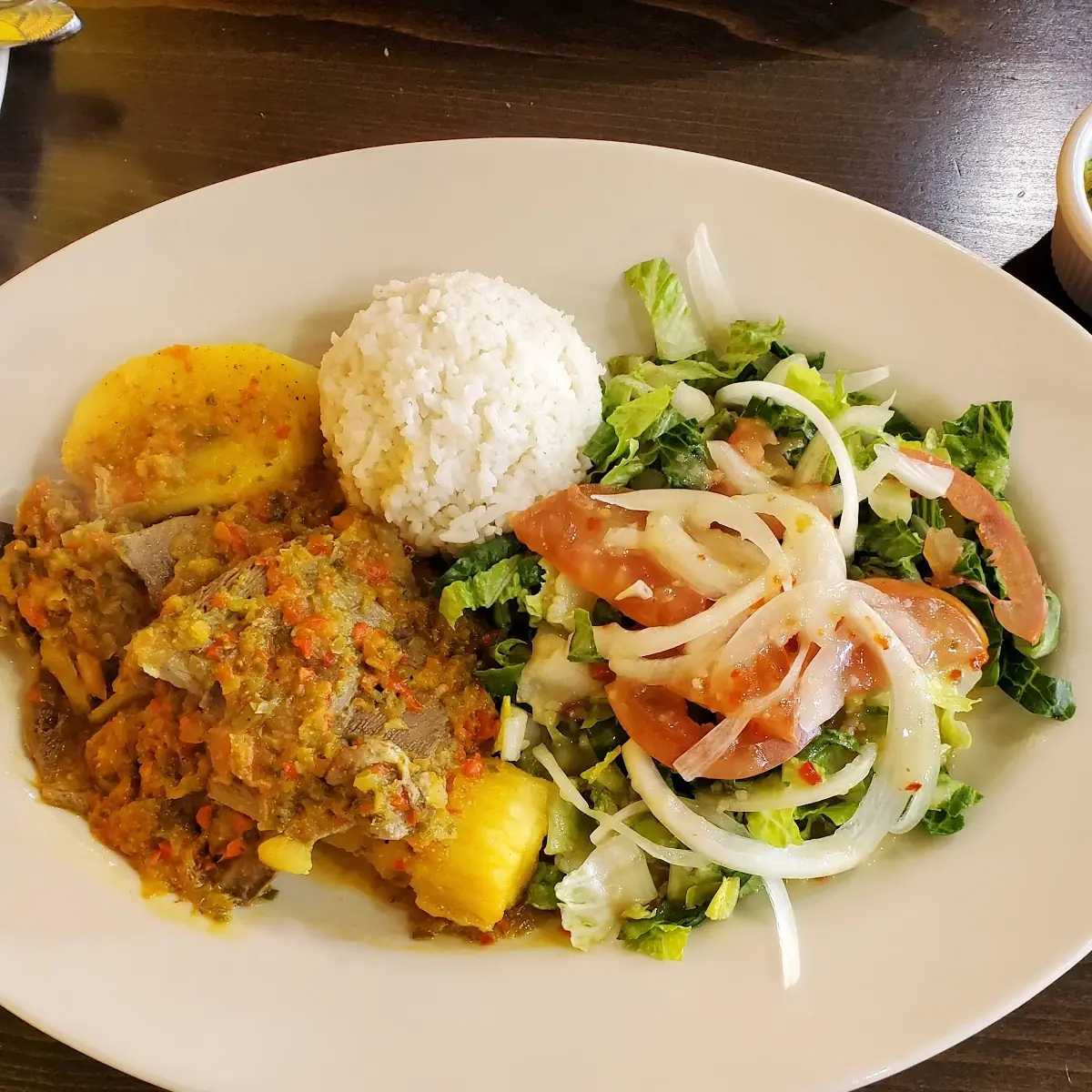 Served with Rice and Green Salad