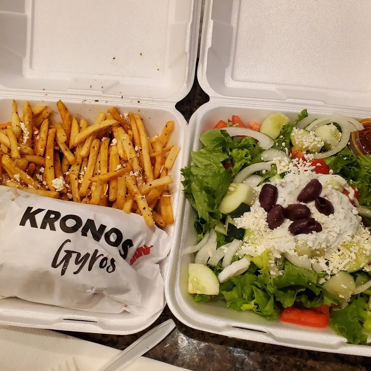 Gyro and Green Salad