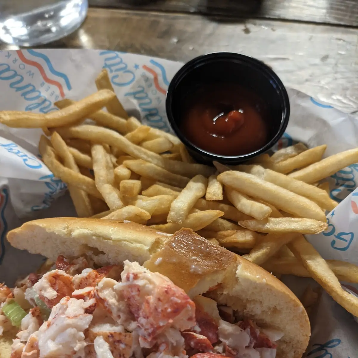 Lobster Roll and Fries
