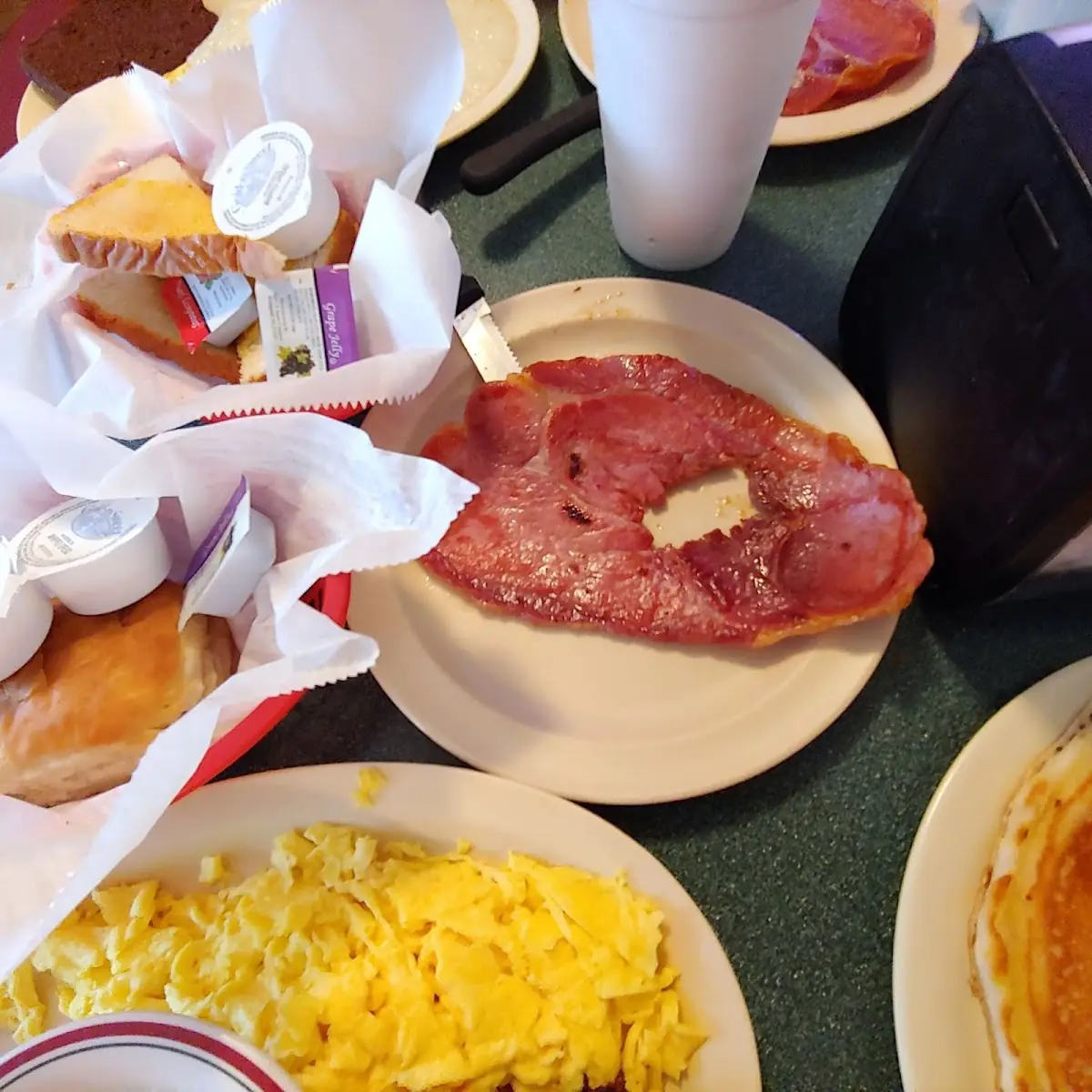 Country Ham Toast and Corn Muffin