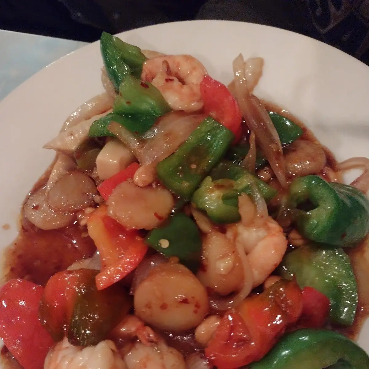 Kung Pao Seafood Trio