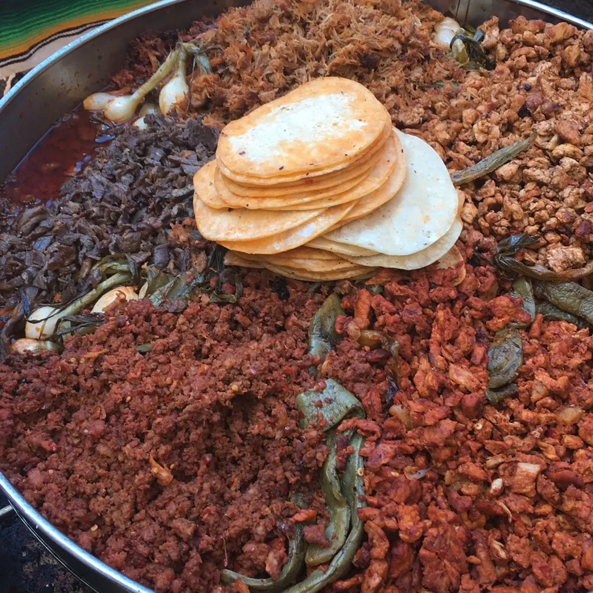 Comal Taquero Con Diferentes Carnes
